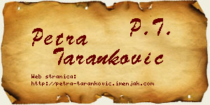 Petra Taranković vizit kartica